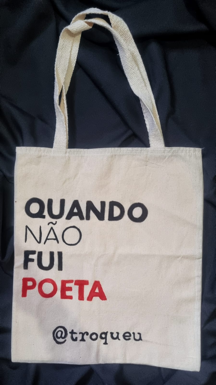 Título - Ecobag | Verso | Quando não fui poeta